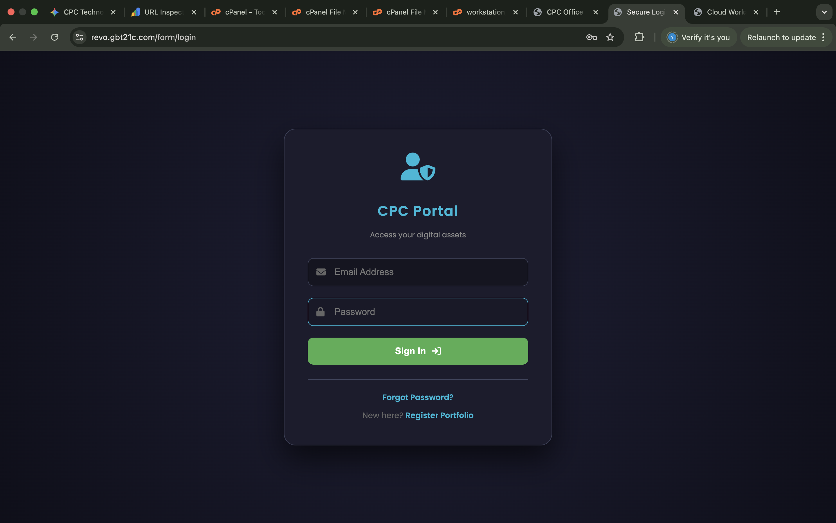 CPC Rental Portal Login